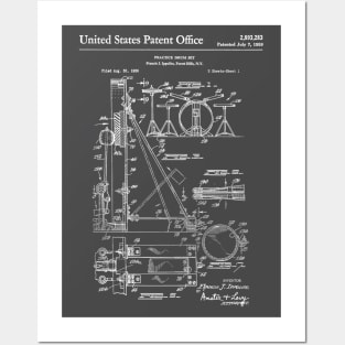 Drum Set Patent White Posters and Art